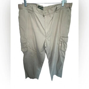 ORVIS Khaki Tan 11 Pocket Cargo Pants Mens Size 46 Hiking Outdoor 100% Cotton